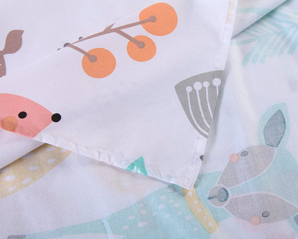 100% Cotton Sheets Kids Twin Sheets for Kids Girls Boys Teens Children Sheets Bed Sheets for Kids Deer Sheet (Full)