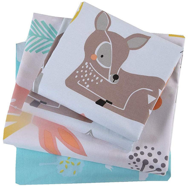 100% Cotton Sheets Kids Twin Sheets for Kids Girls Boys Teens Children Sheets Bed Sheets for Kids Deer Sheet (Full)
